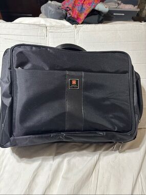 Swiss Military Black Laptop Trolley & Backpack. NWT